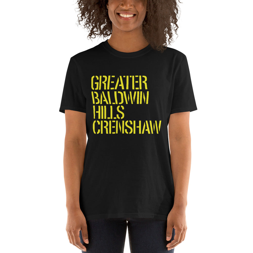 Greater Baldwin Hills Crenshaw Short-Sleeve Unisex T-Shirt