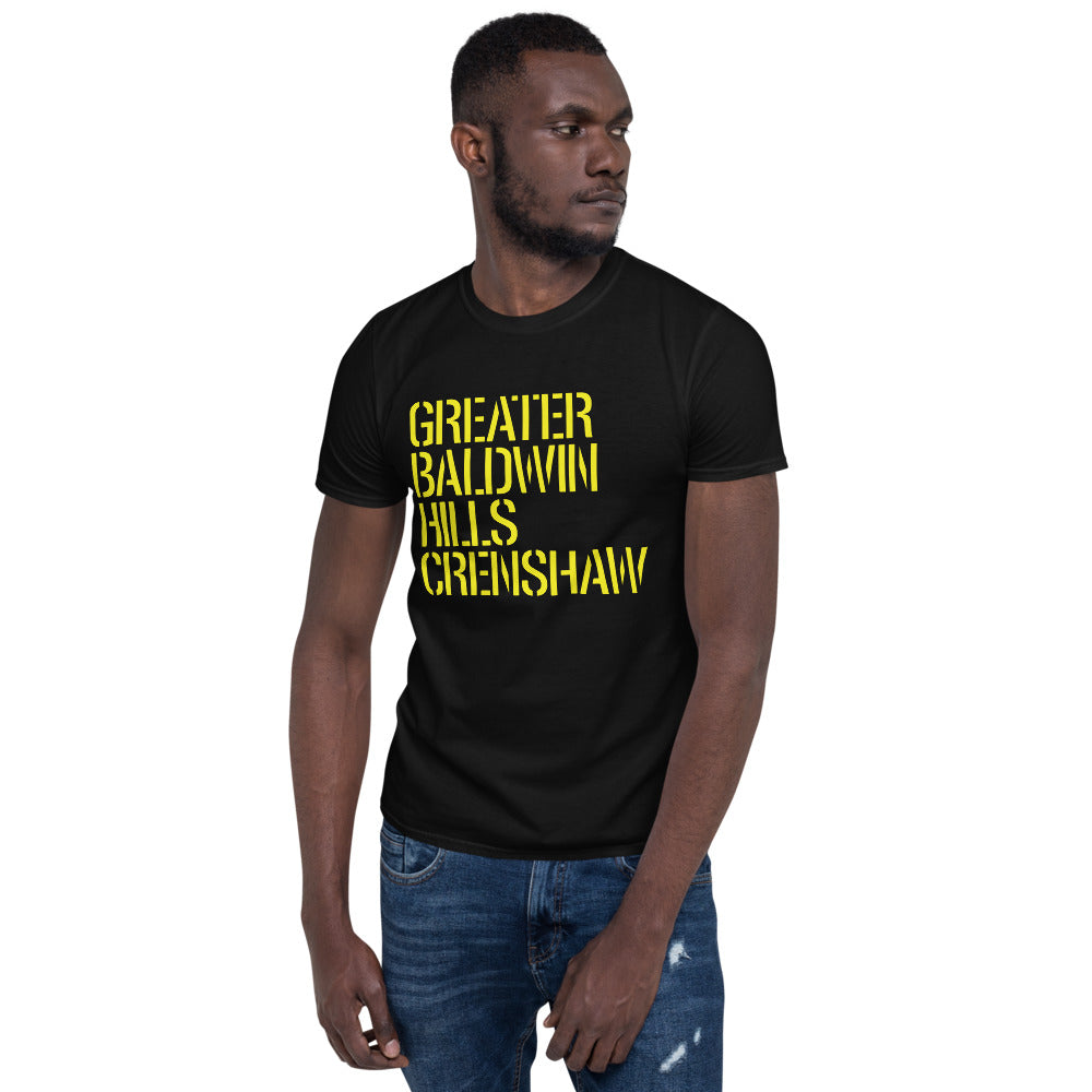 Greater Baldwin Hills Crenshaw Short-Sleeve Unisex T-Shirt