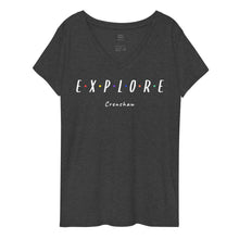 Load image into Gallery viewer, Personalizable Explore Women’s Recycled V-neck T-shirt