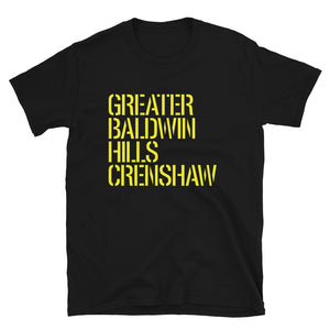Greater Baldwin Hills Crenshaw Short-Sleeve Unisex T-Shirt