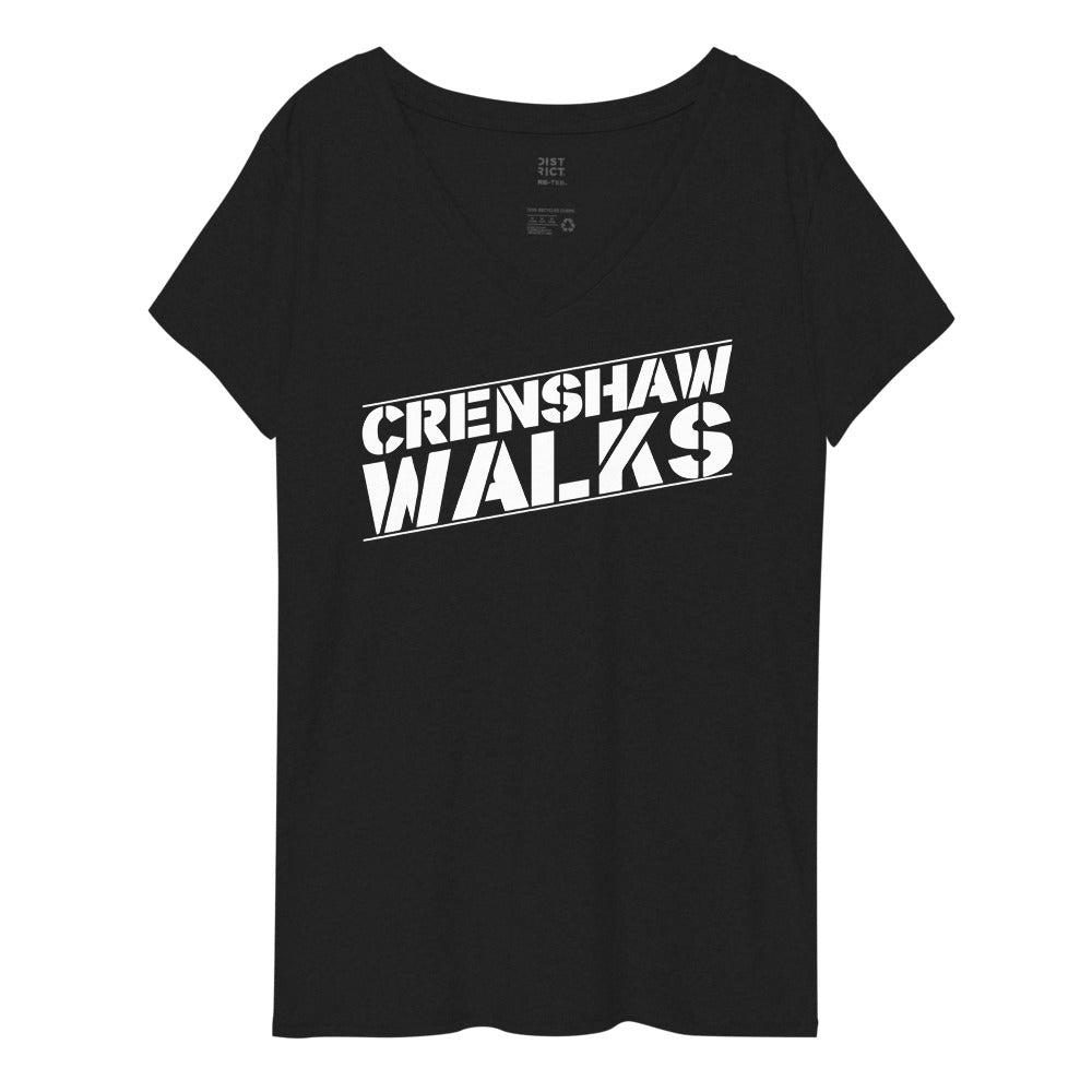 Crenshaw Walks Women’s Recycled V-neck T-shirt