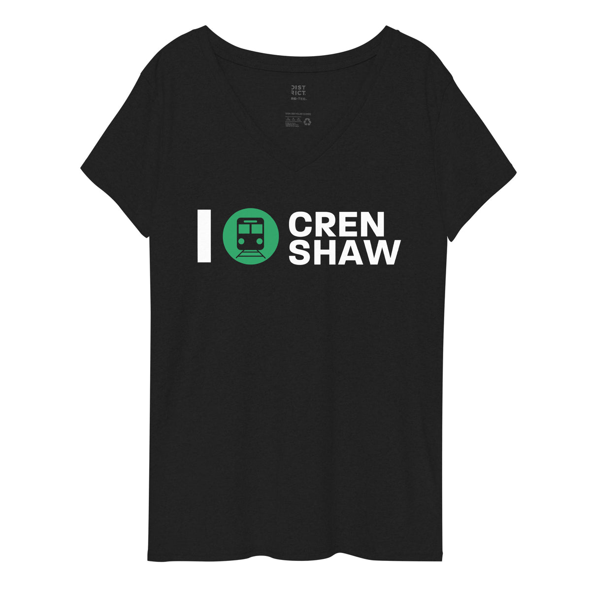 I Train Crenshaw Women’s Recycled V-neck T-shirt