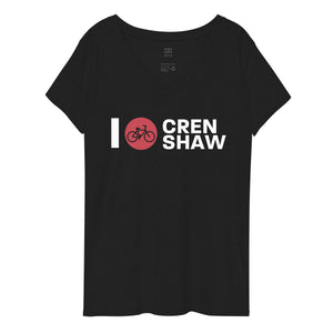 I Bike Crenshaw Women’s Recycled V-neck T-shirt