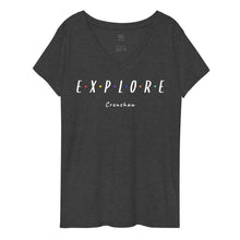 Load image into Gallery viewer, Personalizable Explore Women’s Recycled V-neck T-shirt
